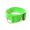 Zugstop-Halsband aus Gurtband mit Nicki-Stoff bezogen 40mm grasgrün - nicki