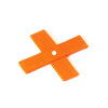 Kreuz, Target aus Gurtband ca. 10x10 cm, 25mm breit orange