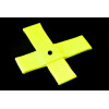 Kreuz, Target aus Gurtband ca. 10x10 cm, 25mm breit neongelb
