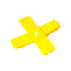 Kreuz, Target aus Gurtband ca. 10x10 cm, 25mm breit gelb