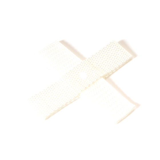 Kreuz, Target aus Gurtband ca. 10x10 cm, 25mm breit weiß