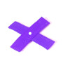 Kreuz, Target aus Gurtband ca. 10x10 cm, 25mm breit lila