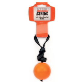 Vollgummiball am gummierten Band, orange S (ca. 5,5 cm...