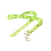 Hundeleine, ca. 1m lang, grün mit Kreisen, ohne Handschlaufe