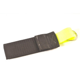 Schlüsselanhänger, klein aus Gurtband, zweifarbig mit Tasche