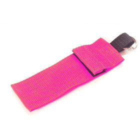 Schlüsselanhänger, klein aus Gurtband, zweifarbig mit Tasche