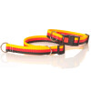 Halsband aus Gurtband, schwarz-rot-gold, 25mm breit