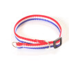 Halsband aus Gurtband, blau-weiß-rot, 20mm breit Zugstop