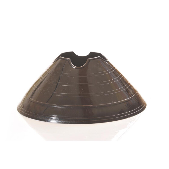 Muldenhaube, 20 cm Durchmesser Schwarz 7cm