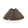 Muldenhaube, 20 cm Durchmesser Schwarz 7cm