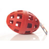 Vollgummi-Football mit Rassel rot