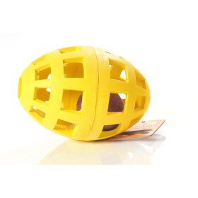 Vollgummi-Football mit Rassel gelb