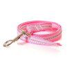 Leine, gummiert, reflektierend, 1m, pink