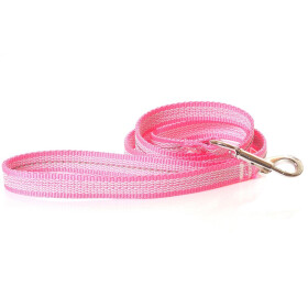 Leine, gummiert, reflektierend, pink, 1,2m mit Handschlaufe