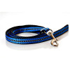 Leine, mit Reflektorstreifen, 1m lang, 15mm breit, azurblau