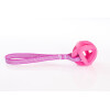 Vollgummi-Gitterball, 9cm, am Band pink