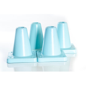 4 Stück Box-Pylone mittelschwer, offen, gerundete...