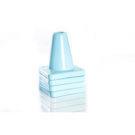 4 Stück Box-Pylone mittelschwer, offen, gerundete Kanten im Set türkisblau (CS UN 5070)