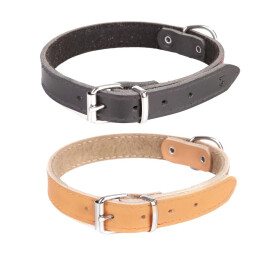 stabiles Lederhalsband mit Filz gefüttert, in...