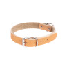 Stabiles Lederhalsband mit Filz gefüttert Breite 40 mm, Halsumfang: 37-48 cm Farbe: natur