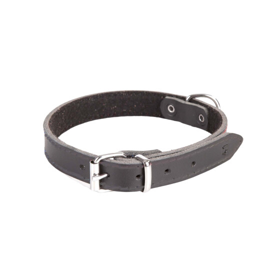 Stabiles Lederhalsband mit Filz gefüttert Breite 40 mm, Halsumfang: 49-65 cm Farbe: schwarz