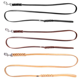 Fettlederleine mit Handschlaufe und Karabinerhaken,...