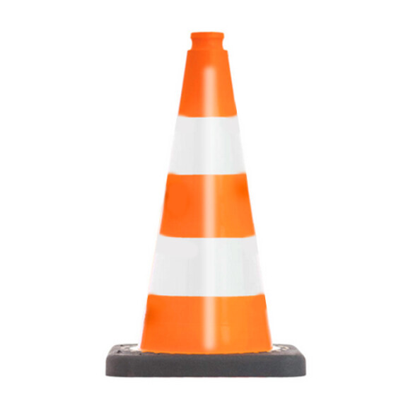 Flexible, weiche und schwere Obedience-Pylone, 50cm orange-weiss