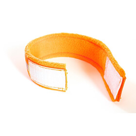 Reflektorhalsband mit Klettverschluss, neonorange, 5 cm breit, 52 cm lang
