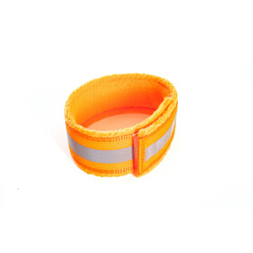 Reflektorhalsband mit Klettverschluss, neonorange, 4 cm breit, 31 cm lang