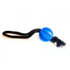 Vollgummiball am Seil in 2 Größen und 3 Farben, Farbe: blau, Größe: 5cm