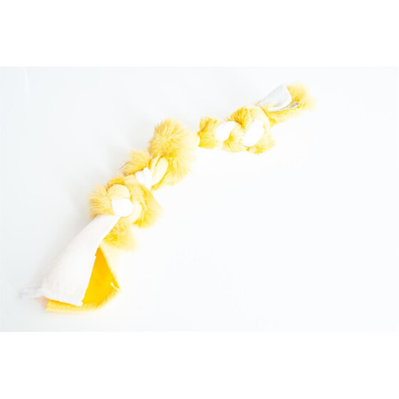 Fellzergel, Fleecezergel mit Fell, Farbe: gelb