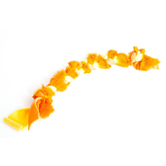 Fellzergel, Fleecezergel mit Fell, Farbe: orange