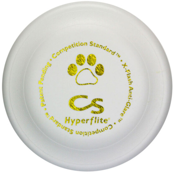 Hyperflite K-10 Competition Standard, Hundefrisbee,Turnierscheibe in weiß