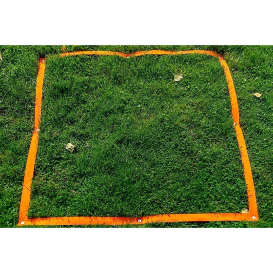 Hoopers Führbereich, 2x2m, PO-Konform, 5cm breit orange-2x2m