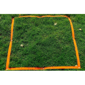 Hoopers Führbereich, 2x2m, PO-Konform, 5cm breit weiß-2x2m