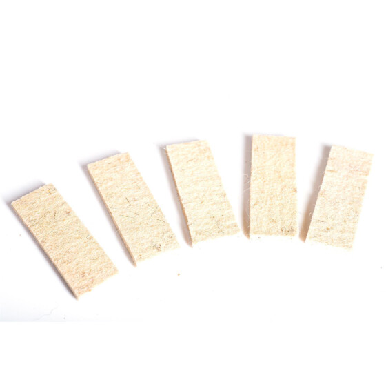 Suchgegenstände SHS - 5 Stück im Druckverschlussbeutel Wollfilz, beige