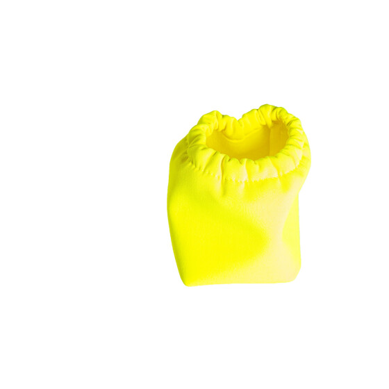 Softshell-Überzug für eckiges Glas in neongelb