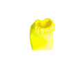 Softshell-Überzug für eckiges Glas in neongelb