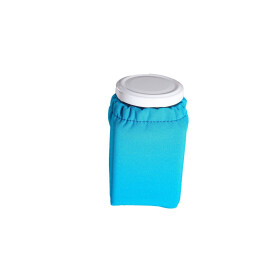 Eckiges Glas mit Softshell-Überzug und Baumwolltuch