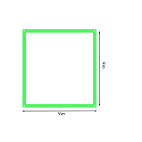Markierband SHS Trümmer, 4x4m