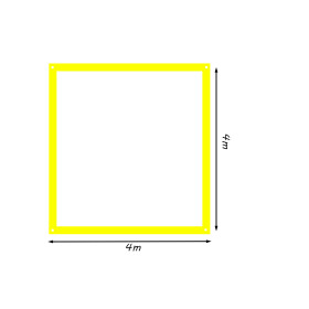 Markierband SHS Trümmer, 4x4m Gelb