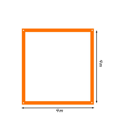 Markierband SHS Trümmer, 4x4m Orange