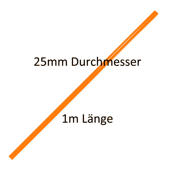 Hürdenstange für Lochkegelhürde orange 1m