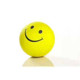 Smilley-Moosgummiball, 72mm, neongelb