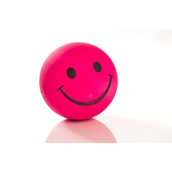 Smilley-Moosgummiball, 72mm, neonpink