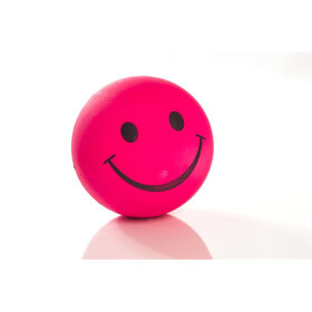 Smilley-Moosgummiball, 72mm, neonpink