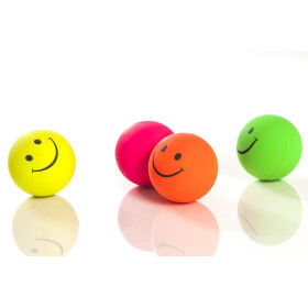 4er-Set Smilley-Moosgummibälle, 72mm