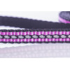 Leine, mit Reflektorstreifen, 1,2m lang, 10mm breit, rosa, mit Handschlaufe
