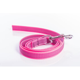 gummierte Hundeleine, 15mm breit pink-ohne 1m