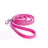 Leine, gummiert, 15mm breit pink mit Handschlaufe, 120cm